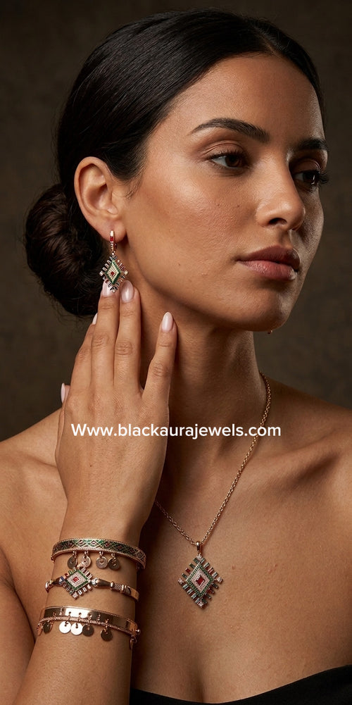 Boucles d’oreilles izza rose gold