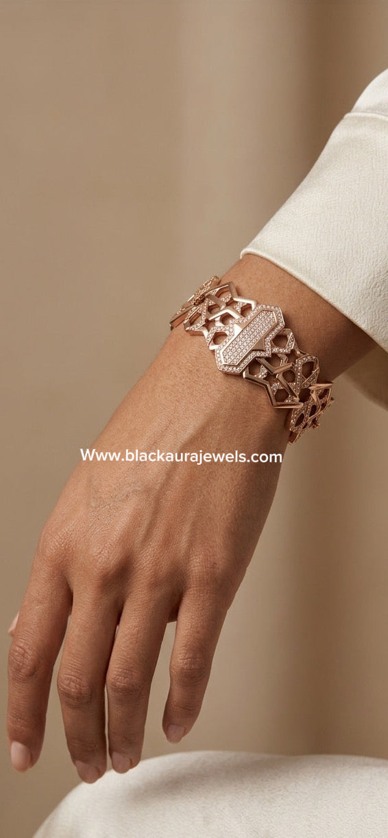 Manchette zellige rose gold - taille 6