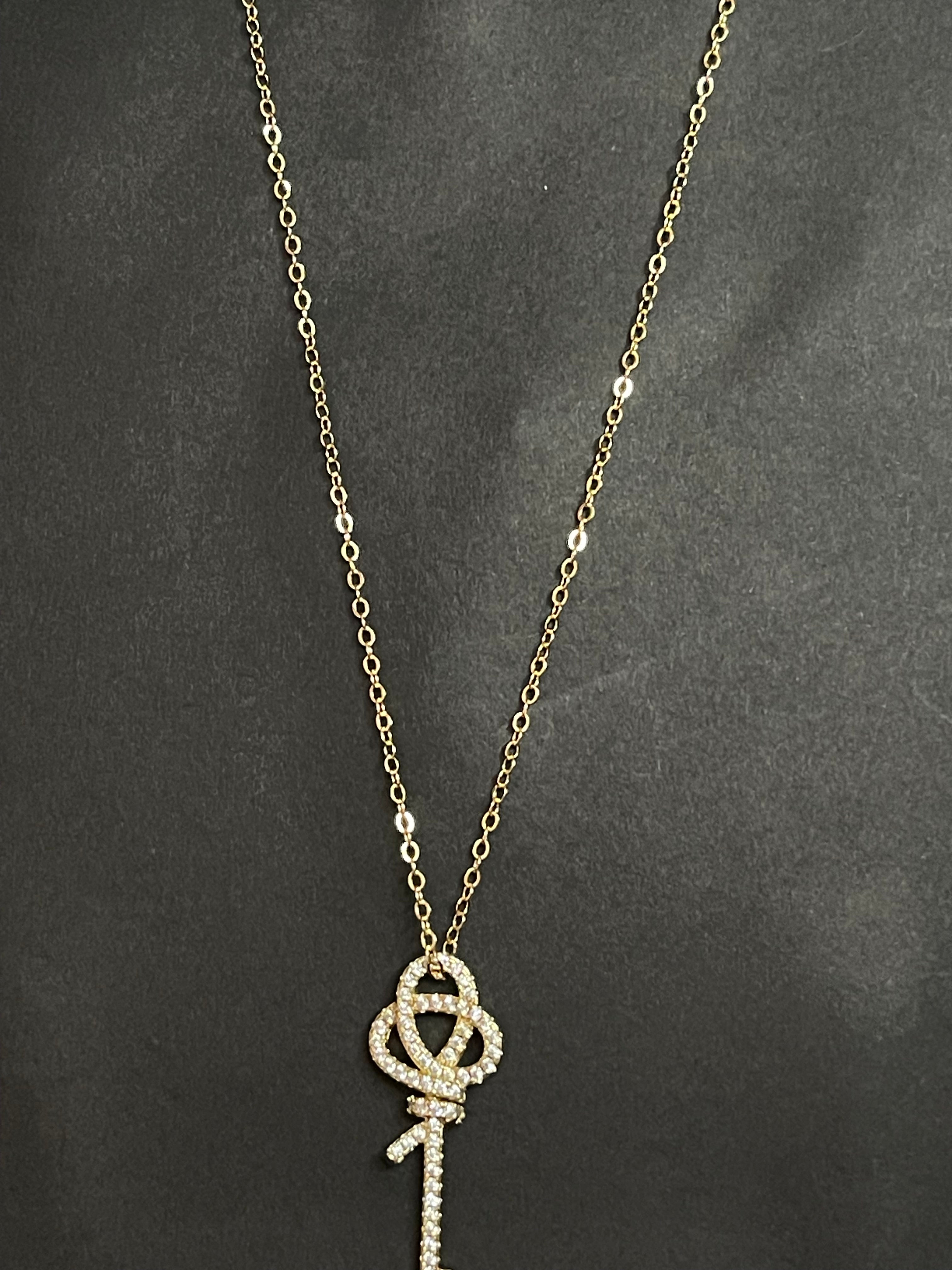 Sautoir Clé Élégance – Gold Réversible