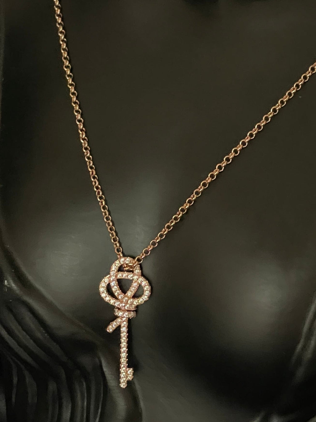 Sautoir Clé Élégance – Rose Gold Réversible