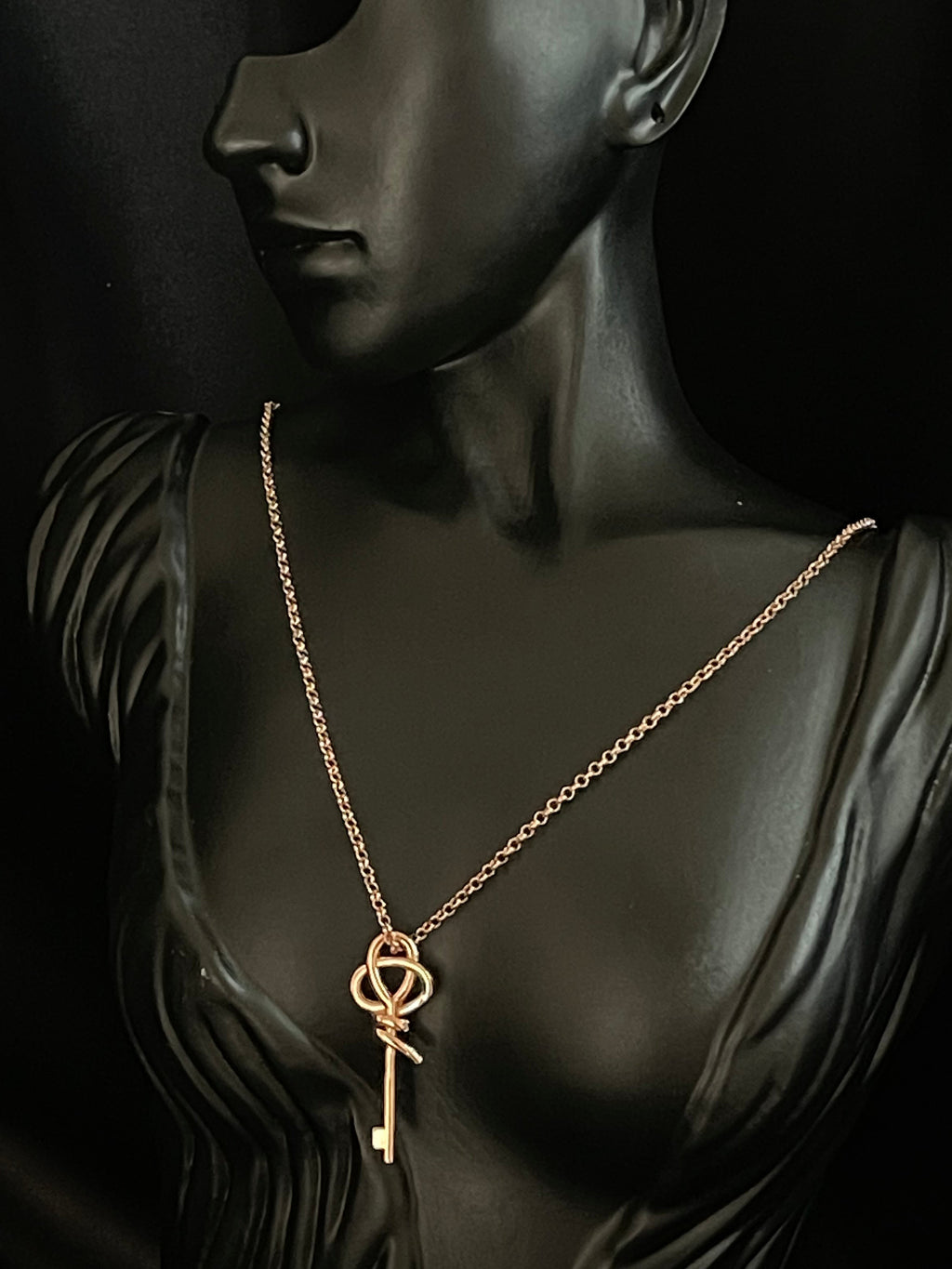 Sautoir Clé Élégance – Rose Gold Réversible