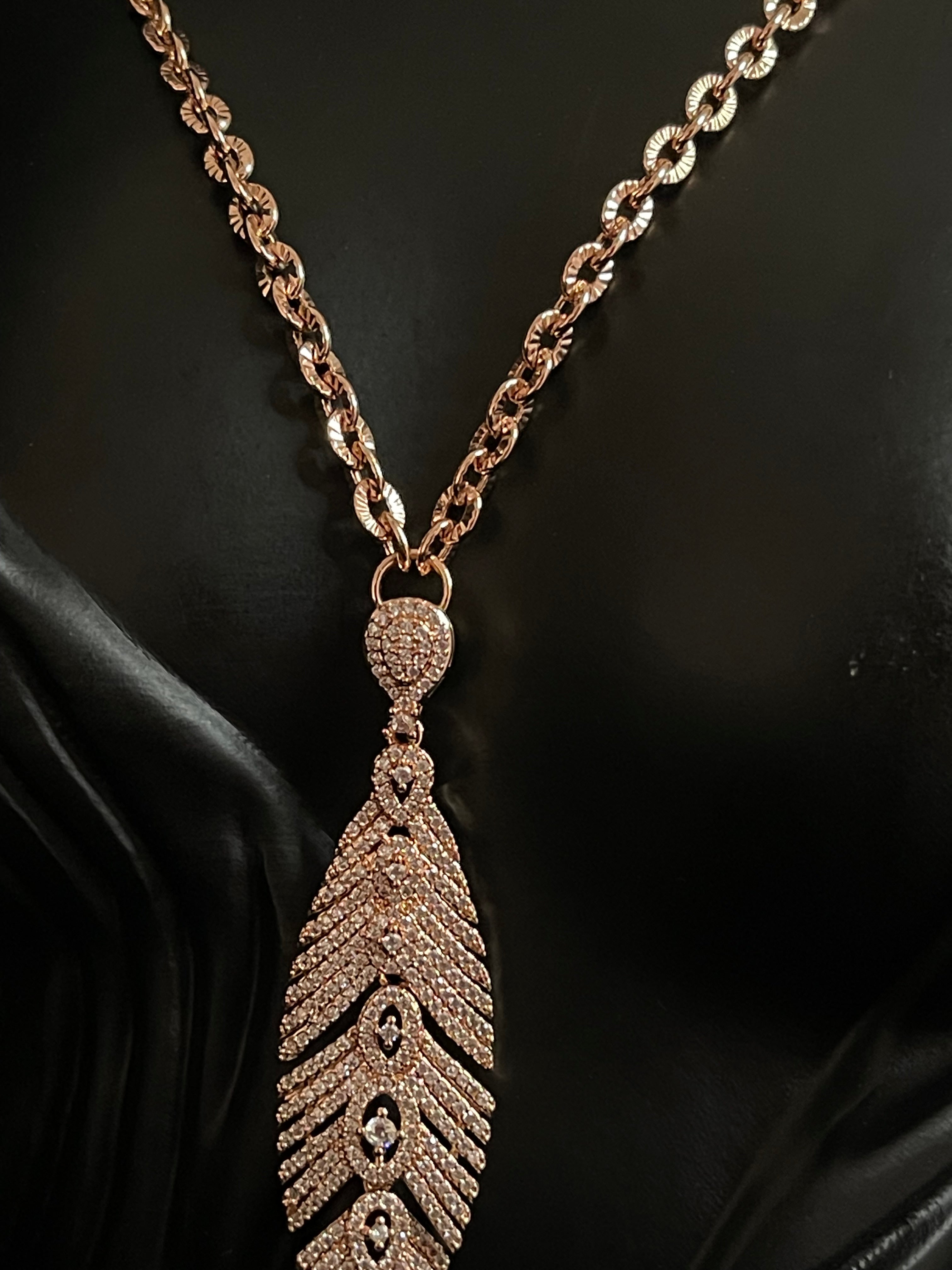 Sautoir Plume Brillante