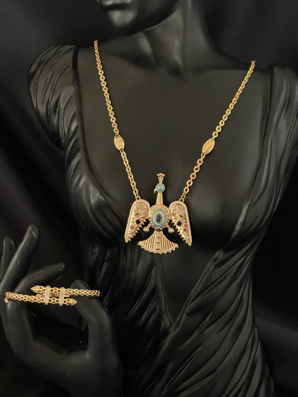 Sautoir Nsser + Bracelet gold